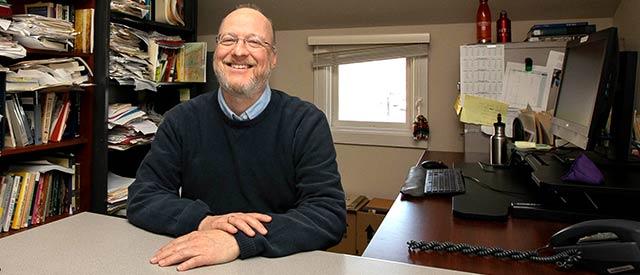 James Grimshaw in his office