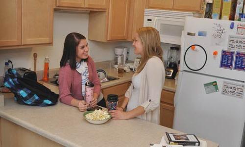 Photo of two girls in kitchen